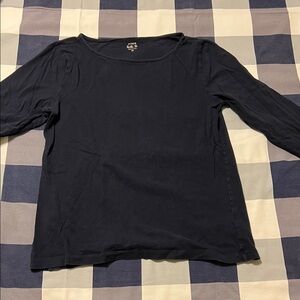 J. Crew Navy Long Sleeve Tee